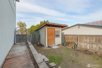 Storage shed.