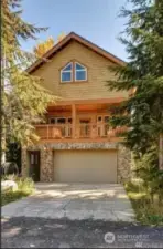 Summer time view of the front entry.