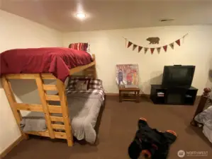 Kids bunk - full and single, sleeps three.