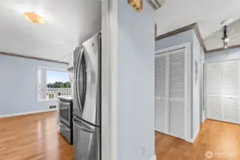 Kitchen right across the hall