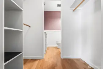 Primary walk in closet