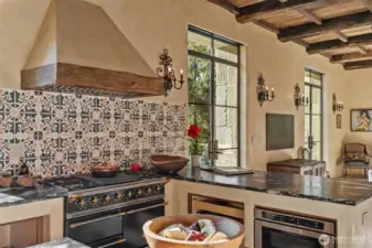A warm and inviting kitchen where authentic materials meet thoughtful modern design.