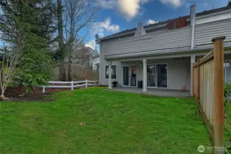 Looking back at covered porch area.