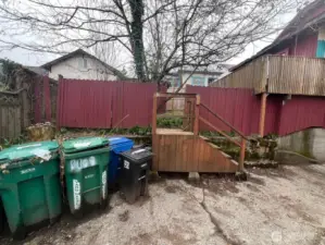 Looking West from alley