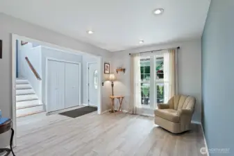 View of entryway from dining room