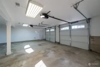 Oversized garage with brand new doors