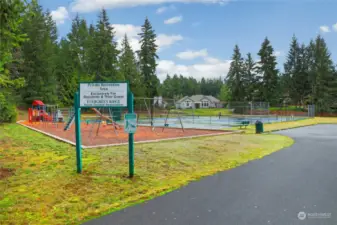 Private neighborhood park with baseball and soccer fields. Tennis, basketball and pickleball courts.