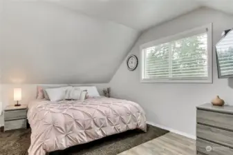 Upstairs apartment bedroom.