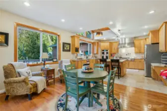 Gleaming hardwood floors throughout the home