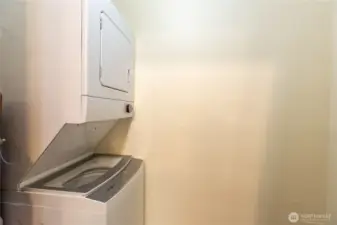 Stackable washer/dryer in the unit