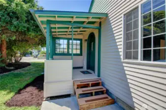 Covered front porch.