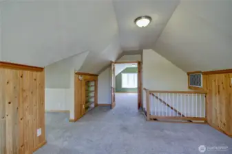 Lots of space upstairs with additional storage.