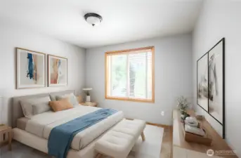 Virtually Staged Bedroom 1 Upstairs