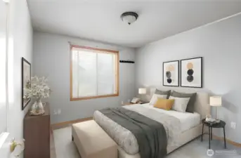 Virtually Staged Bedroom2 Upstairs