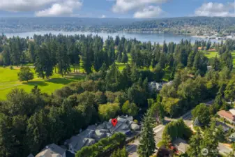 Backs up to green space with golf course fairway views. So much privacy!