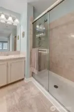 Walk-in shower.
