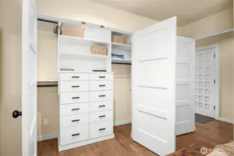 custom designer closet systems throughout home