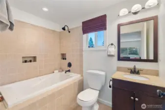 Large bathroom off of the additional living room ...