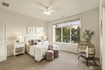All the other bedrooms upstairs are incredibly bright and spacious.