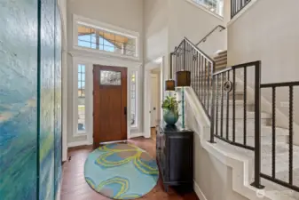 Vaulted ceilings make the space feel grand.