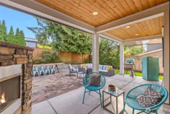 Enjoy a fire under your covered patio. Watch the game outside in the cold months.