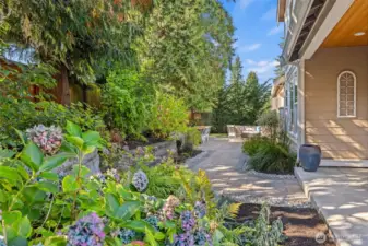 Meticulously maintained garden.