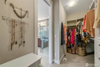 Primary suite walk-in-closet.