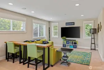 Gather for movie a night in this space.