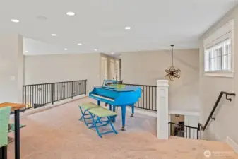 This overlooks the great room.