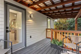 Specious covered deck.