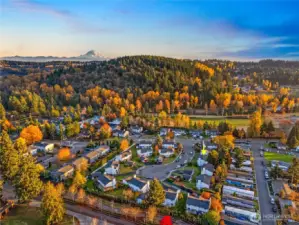 Aerial view of the location of home