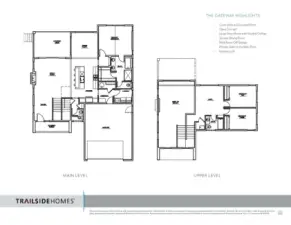 Photos, plans and elevations may be examples representing the community, community amenities, homes or artist’s renderings that may not accurately represent the actual condition of a homesite or home as constructed, and may also contain options and upgrades which are not included in the sale. Trailside Homes reserves the right to make changes to floor plans, specifications, dimensions, design and elevations without prior notice. Stated dimensions and square footage, if applicable, are estimated and should not be used as representations of the home’s actual size.
