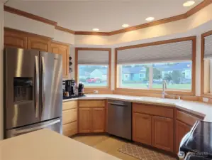 Overlooking greenbelt in subdivision