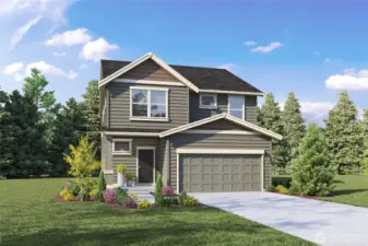 Rendering is representational. Actual home is under construction. Colors, materials, and features may vary. See site agent for details.