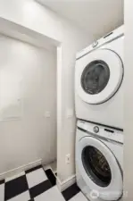 Washer and dryer stay.
