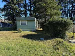 Two Bedroom, one full bath on a large lot.