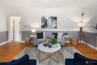 Large living room space on the main level.  This welcoming space could hold so many options for any owner.  This space is large enough for both living and dining.