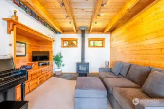 Wood burning fireplace will keep you cozy year round