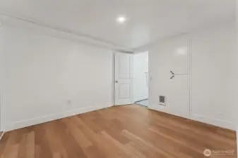 Downstair bedroom with attached master bathroom.