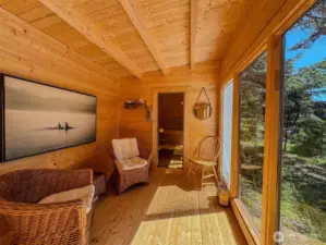 Separate sauna building!