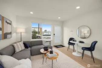 Photos of model home with similar finishes & floor plan.