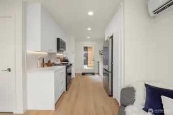 Photos of model home with similar finishes & floor plan.