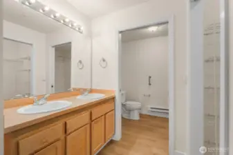 Primary Bathroom has double sinks