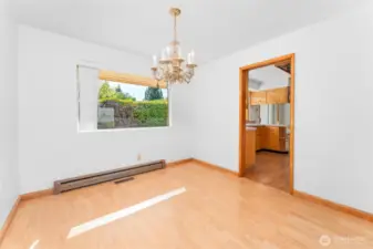 Dining area located off kitchen
