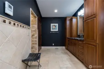 Private commode located just beyond the shower - left side
