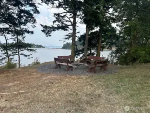 Fire pit with a view.