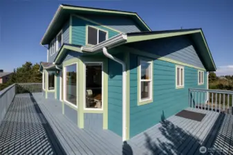 View from Deck of New Exterior Siding