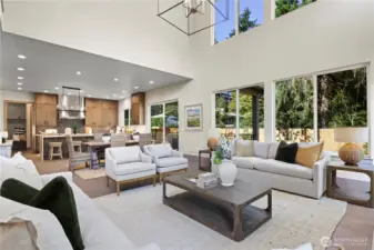 Control4 lighting system offers multi-room programming features for 'all on', 'all off', dimming, and preset lighting control. The system can be added to for further home automation with heating/cooling, security, and audio. Home is wired for Cat 6, RG6, speakers, and security.