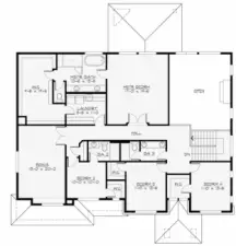Upper level floor plan.