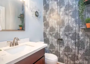 Gorgeous main floor half bath.